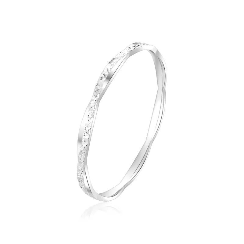 OWNCOOL Sterling Silver 999 Fine Silver Bangle Birthday Box Gift Women's-0