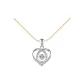 Heart-Shaped Necklace with Box Chain[White Zircon]