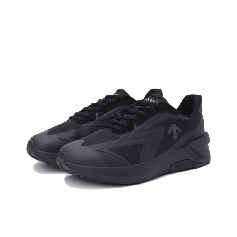 DESCENTE Anti Slip Wear Resistant Low Top Casual Shoes Unisex Black-2