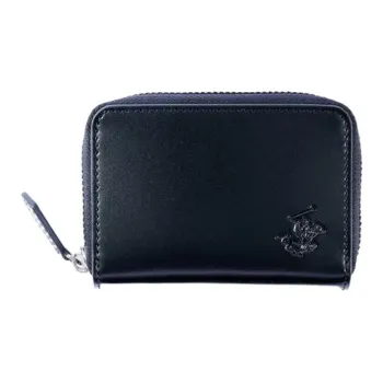 BEVERLY HILLS POLO CLUB Cow Leather Wallet Unisex Black