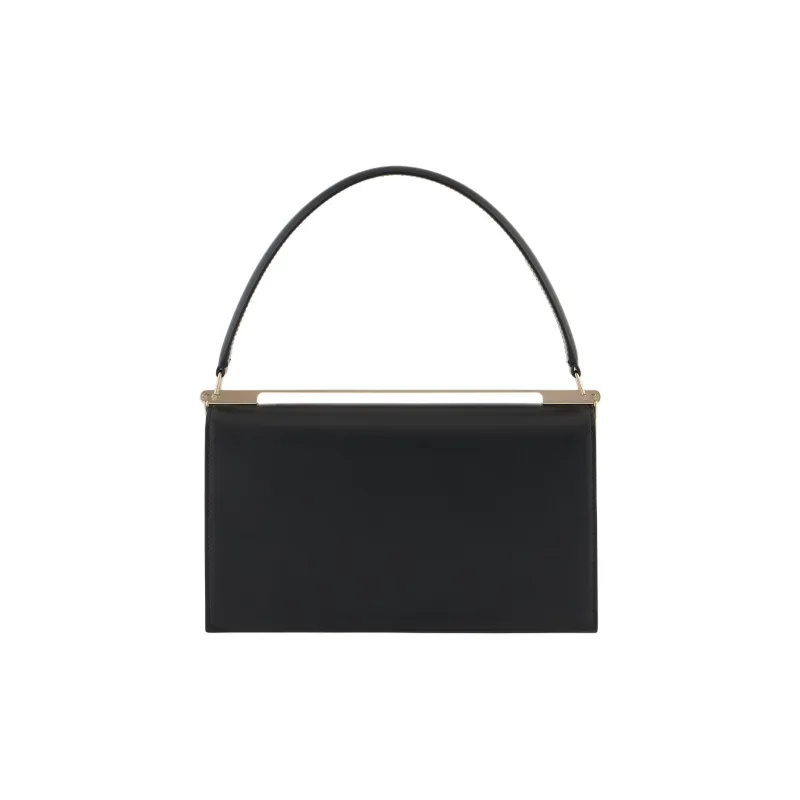 GIORGIO ARMANI Cow Leather Shoulder Bag Crossbody Bag Handbag Medium Size Women's Black-2