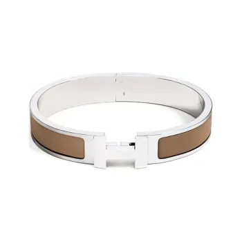 HERMES Palladium Bangles Women's Matte Chestnut