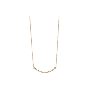 TIFFANY & CO. T 18K Rose Gold Necklaces Women's