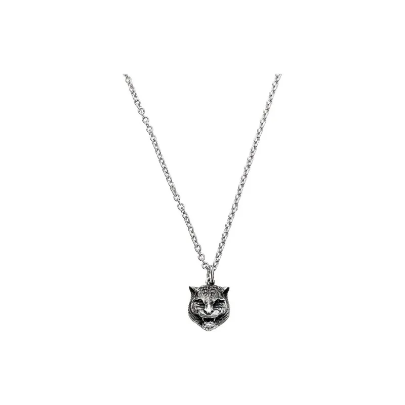 GUCCI 925 Sterling Silver Necklaces Unisex Silver-2