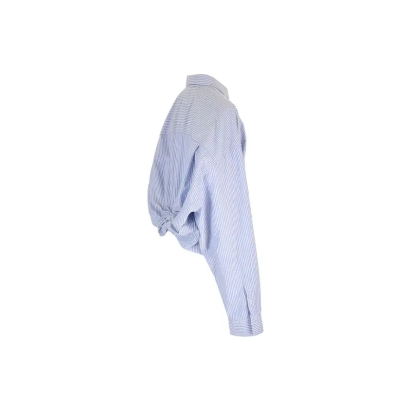 Balenciaga Knot Detailed Striped Shirt-3