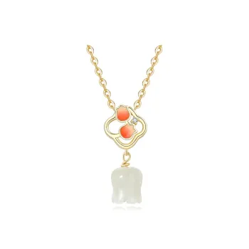 WEITIANXUAN Hetian Jade Necklaces White Jade/Pale Greenish White Jade Unisex