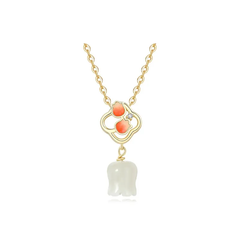 WEITIANXUAN Hetian Jade Necklaces White Jade/Pale Greenish White Jade Unisex-0