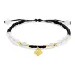 Agate-Blessings for Ten Years Bracelet (Black Cord)