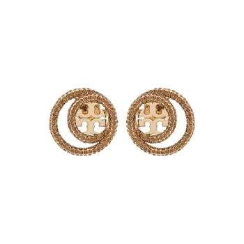 TORY BURCH Double Ring Embellished Earrings