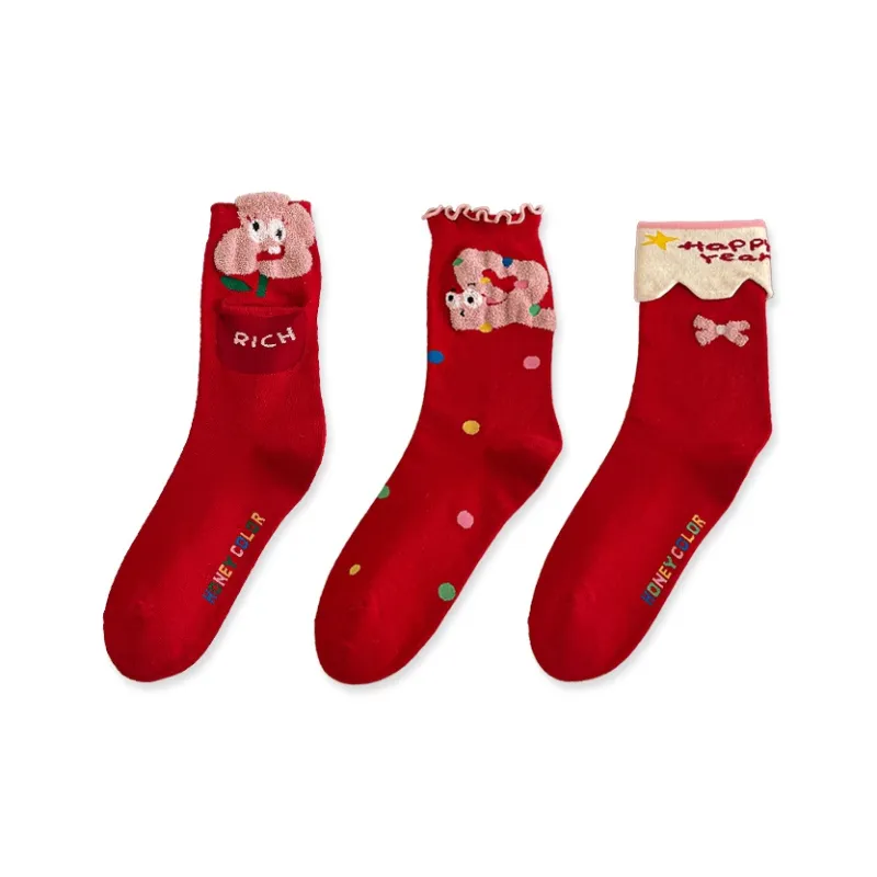 Moremoli Mid Calf Socks Women's 3 Pack-2