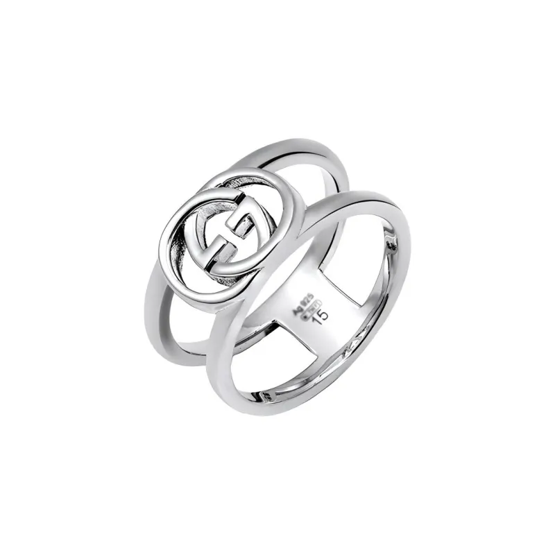GUCCI 925 Sterling Silver Rings Unisex Silver-0