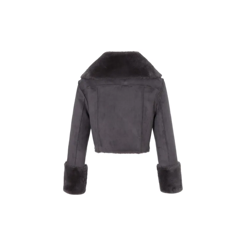 NOT YOUR ROSE FW24 Reversible Sailor Mustang Jackets Coats Women's CHARCOAL/Charcoal Gray-1