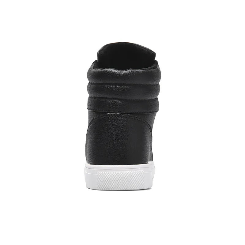 Mulinsen Anti Slip Wear Resistant High Top Skateboard Shoes Men's Black-3