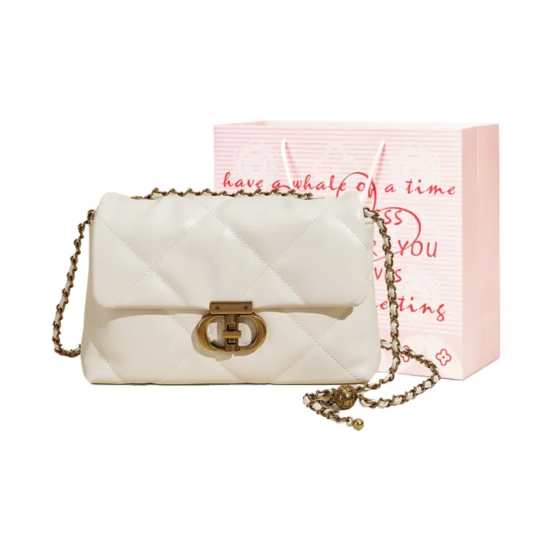ST&SAT Synthetic Leather Commute Crossbody Bag Shoulder Bag Women's Black/Pearl White-6