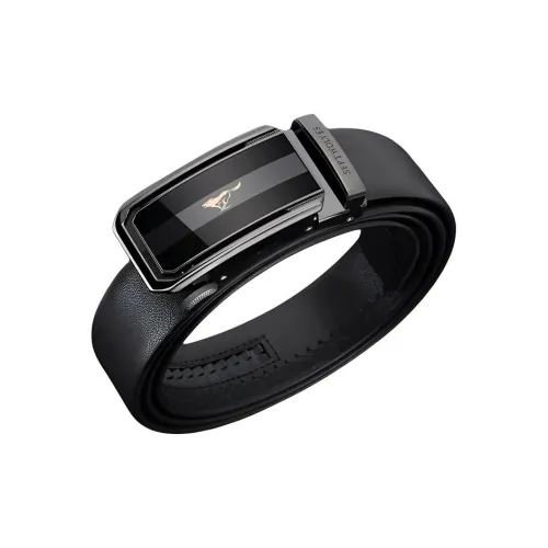 SEPTWOLVES Cow Leather Leather Belts Men's 3.5cm