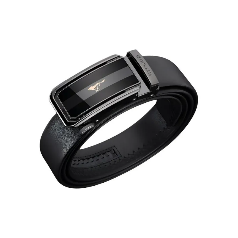 SEPTWOLVES Cow Leather Leather Belts Men's 3.5cm-0