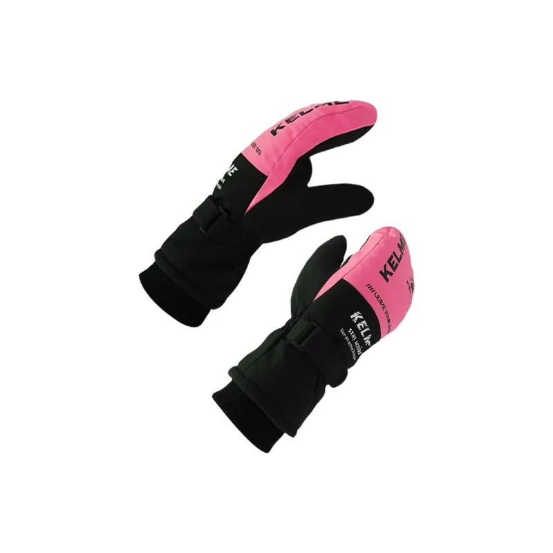 KELME Polyester Sports Gloves Unisex White Green Rose Red-8
