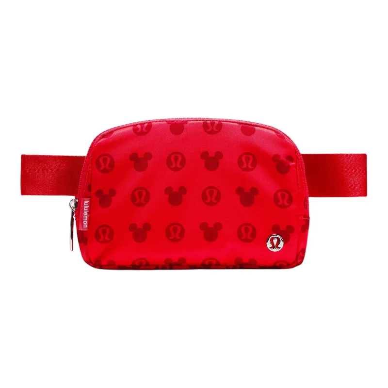 Lululemon × Disney Collaboration Everywhere Recycled Polyester One Shoulder Crossbody Fanny Pack Unisex Red-0