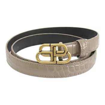 Balenciaga Leather Belts Unisex Light Brown