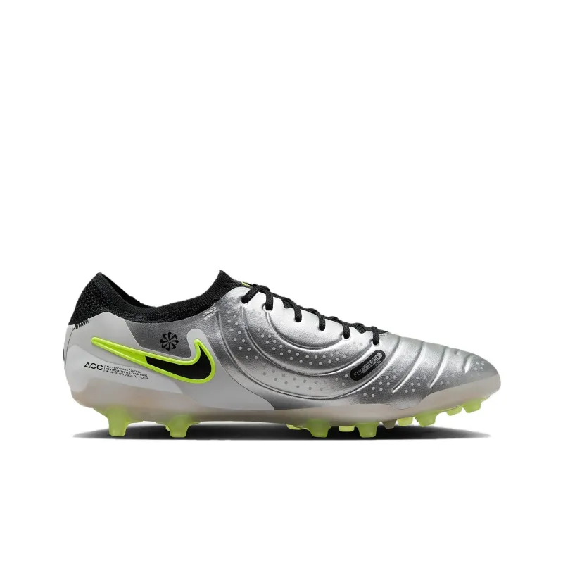 Nike Tiempo Legend 10 Elite AG Pro Metallic Silver Volt Black-1