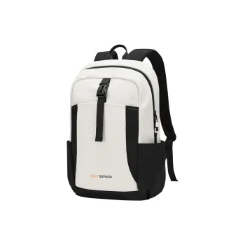 GOLF Fabric Backpack Regular Unisex Ecru & Black/Barley Tea