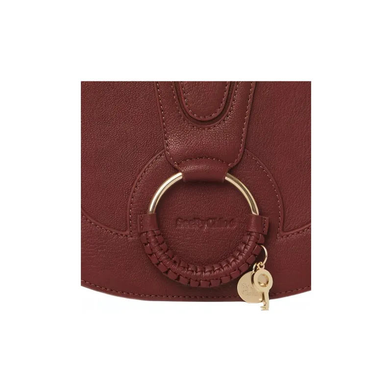 See By Chloe Hana Grained Goatskin Shoulder Bag Crossbody Bag Women's Red-4