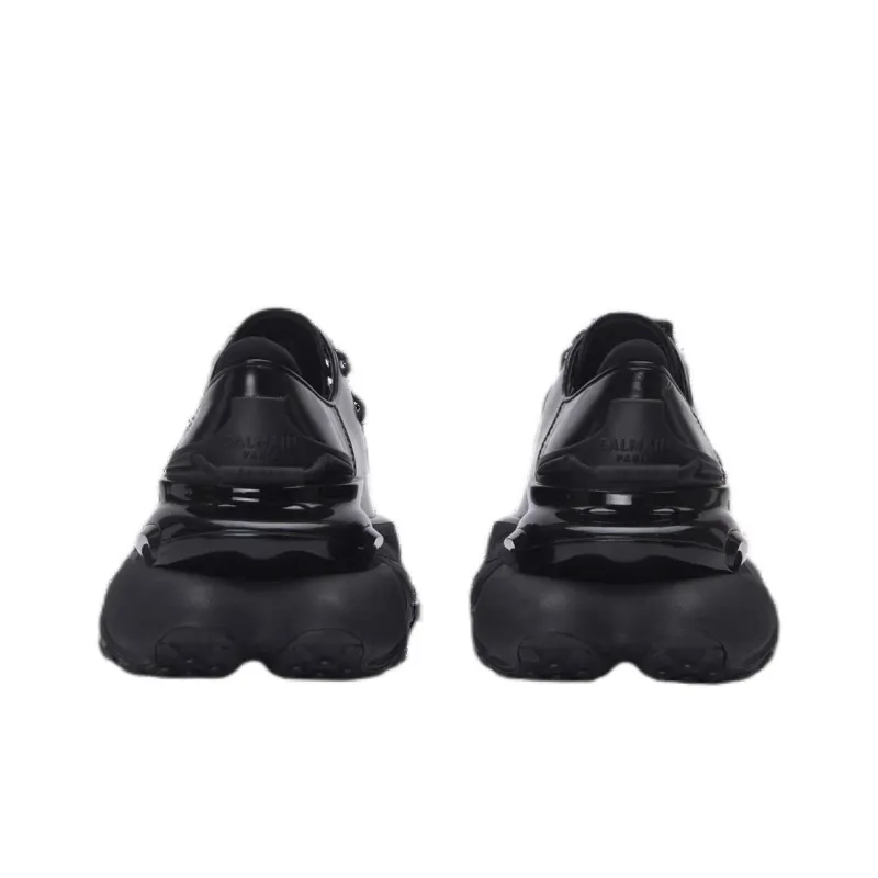 BALMAIN Unicorn Low Top Casual Shoes Men's Black-4