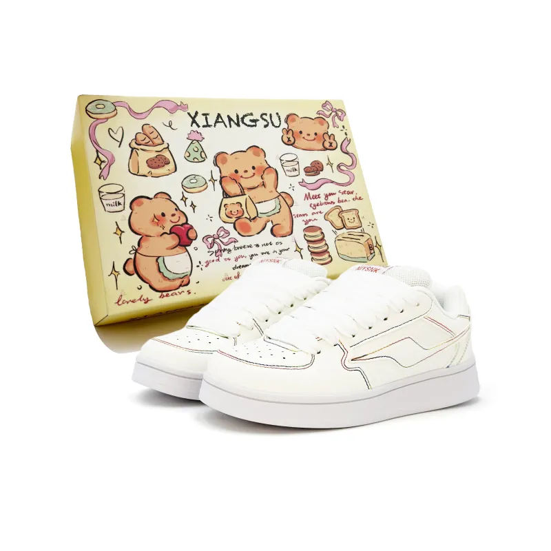 XIANGSU Fashion Trend Comfortable Commute Versatile Low-Top Skateboard Shoes Women's-70