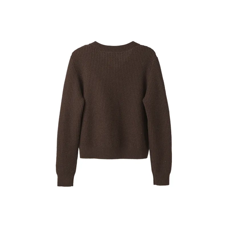 Fstudio Effortless Style V Neck Commute Versatile Long Sleeved Knitwear Women's-1