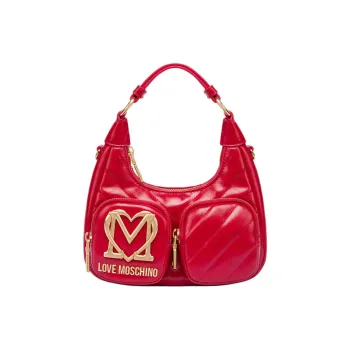 LOVE MOSCHINO Polyurethane Hobo Bag Shoulder Bag Crossbody Handbag Women's Red