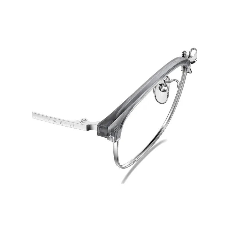 PARIM Titanium Silicone Browline Eyeglass Frames Men's-4