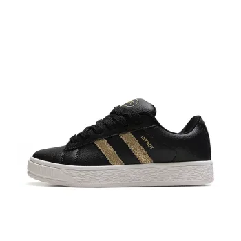 CHERRY&KALIKA Anti Slip And Wear Resistant Lightweight Height Increasing Low Top Skateboard Shoes Unisex Black Gold