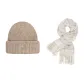 Brown Hat+Ecru Scarf