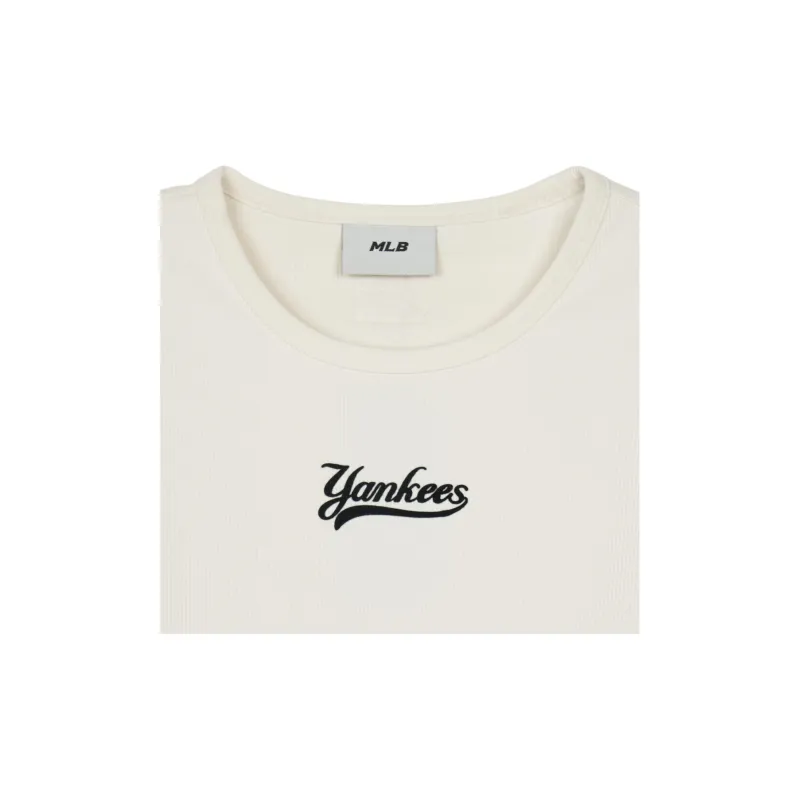 MLB New York Yankees Varsity Collection T Shirt Women's Cream-6