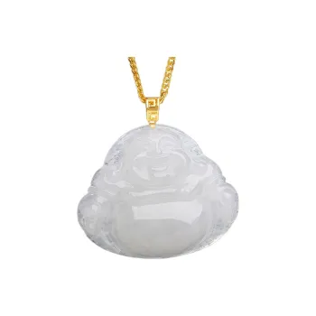 Cuiya Golden Building Ice Glutinous Jadeite Necklaces Unisex