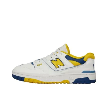 New Balance NB 550 Anti-Slip Wear-Resistant Low-Top Kids Lifestyle Shoes White Yellow Children Aged 3-7 Years Old