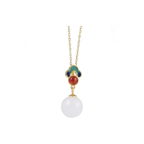 XIFULI Gifts Hetian Jade Necklaces Jasper Unisex Pale Greenish White Jade Women's