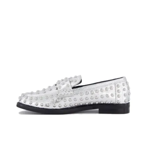 STEVE MADDEN Bequest Loafers Women's Silver