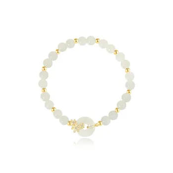 WEITIANXUAN Hetian Jade Bracelets White Jade/Pale Greenish White Jade Unisex