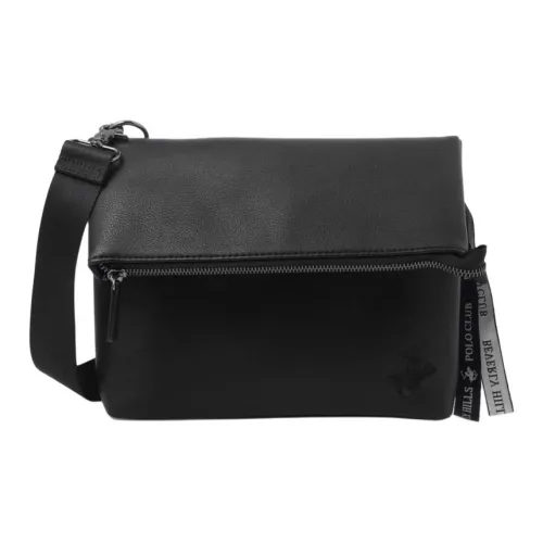 BEVERLY HILLS POLO CLUB Fabric Crossbody Bag Shoulder Bag Men's Black