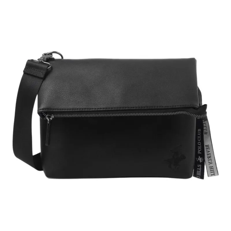 BEVERLY HILLS POLO CLUB Fabric Crossbody Bag Shoulder Bag Men's Black-0