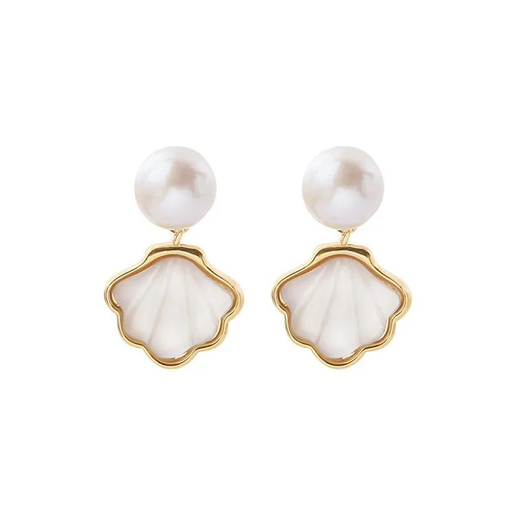 QIANCHANG Freshwater Pearl Earrings Women's-0