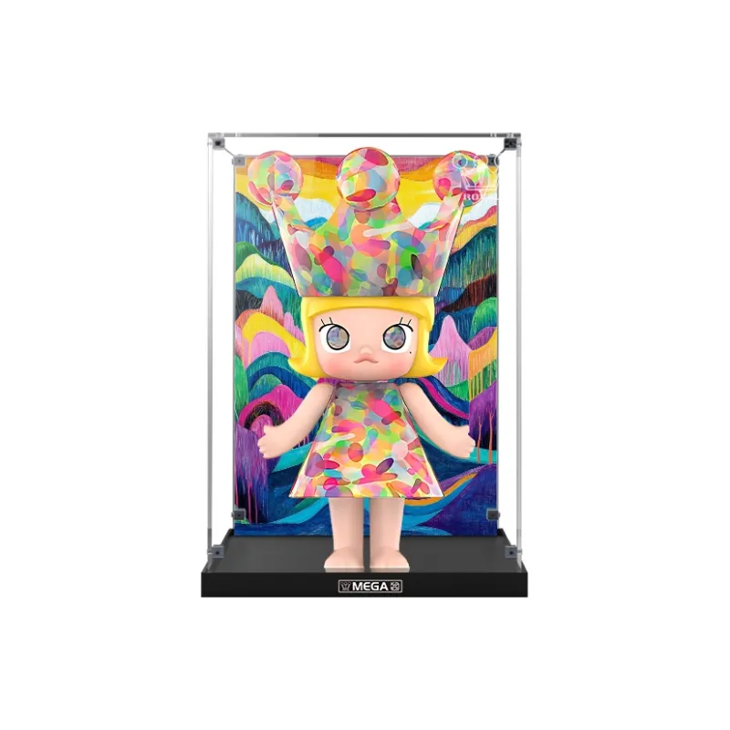 KGBOX Compatibility Pop Mart ROYAL Molly Huang Yuxing Bubble 400% Acrylic Storage Display Case Model Accessories-6