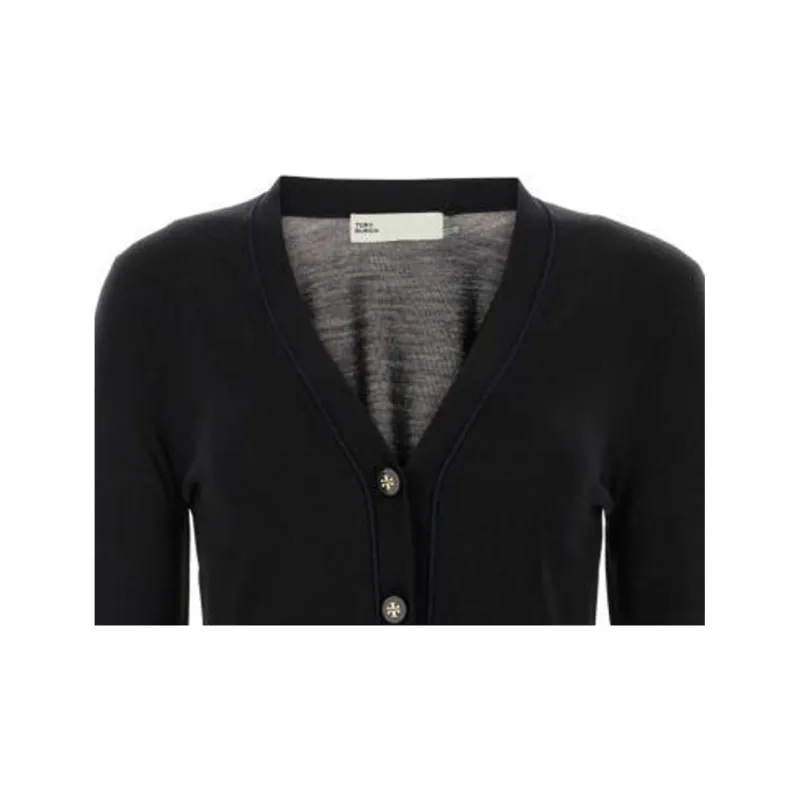 TORY BURCH Button Up V Neck Cardigan-2