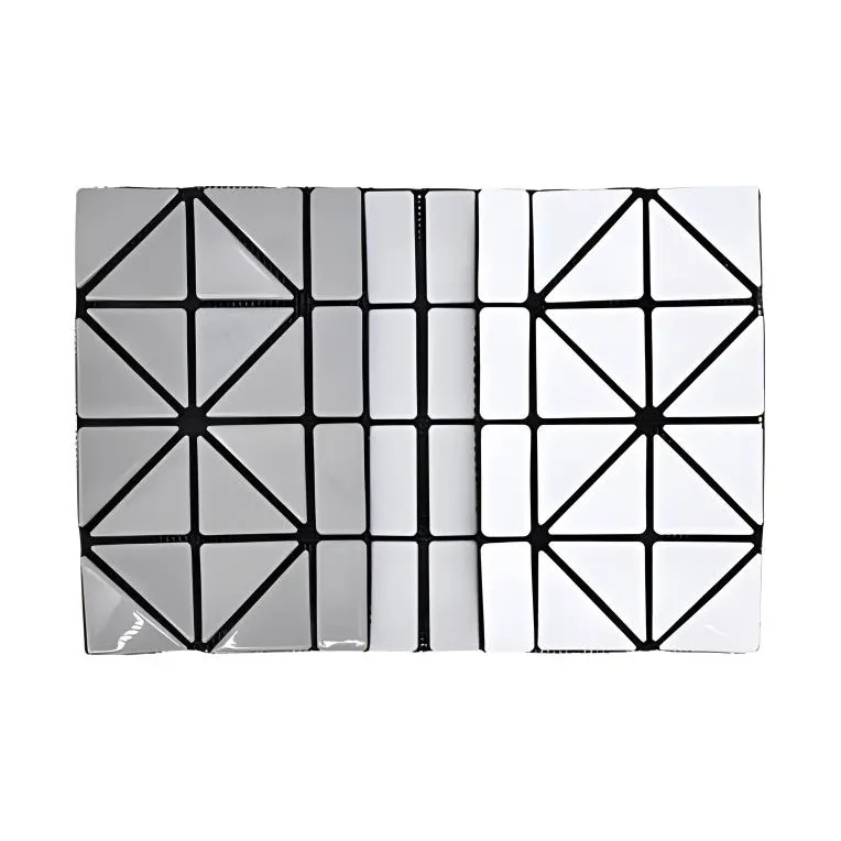 ISSEY MIYAKE Card Case Gloss Mi Polyester Card Holder Unisex Light Gray & Gray-2