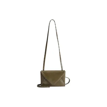 ZARA Cow Leather Shoulder Bag Crossbody Bag Mini Women's Green