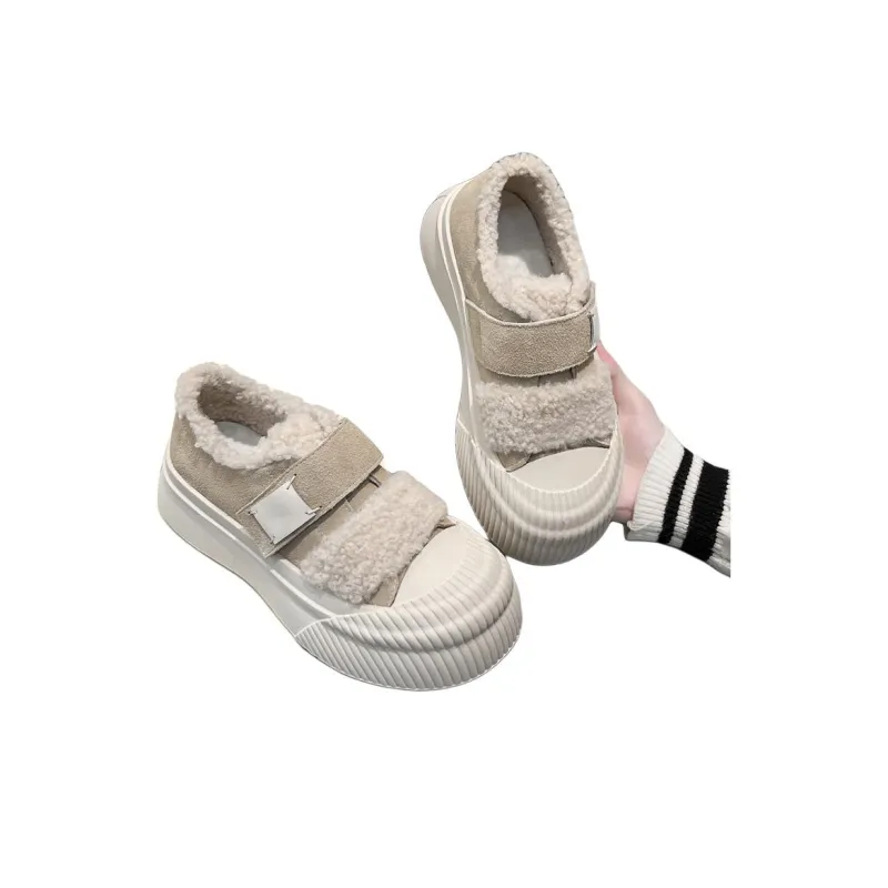 MEIZUSHENGHUI Slip Resistant Lightweight Warm Low Top Casual Shoes Women's-2