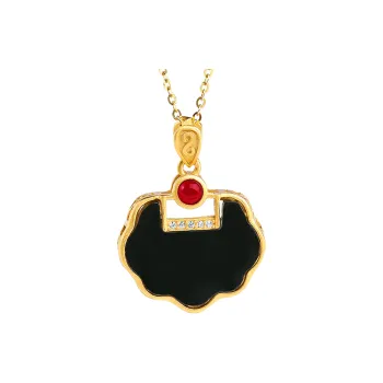Oriental Jade Necklaces Black Jade Women's