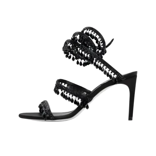 RENE CAOVILLA Chandelier Strap Sandals 8cm Women's Black