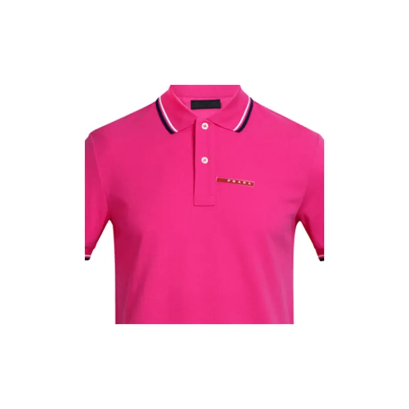 PRADA Polo Shirt Men's Rose Red-4